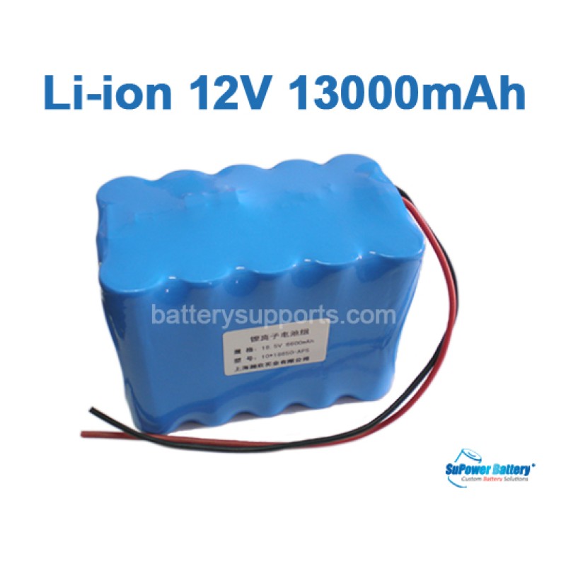 10.8V 11.1V 12V 13Ah 3S5P Lithium ion Li-ion LiMnO2 Battery Pack